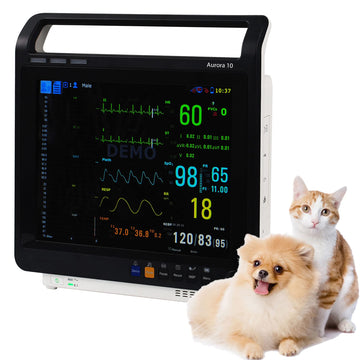 Monggoq 10.4 Inch Veterinary Patient Monitor Multiparametric Signos Vitales Pet Vet Monitor
